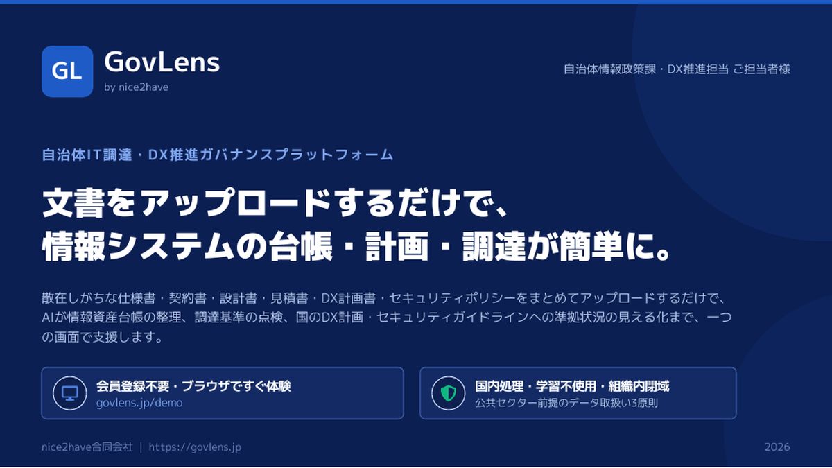 情報資産台帳を「作って終わり」にしないために ― GovLensという答え